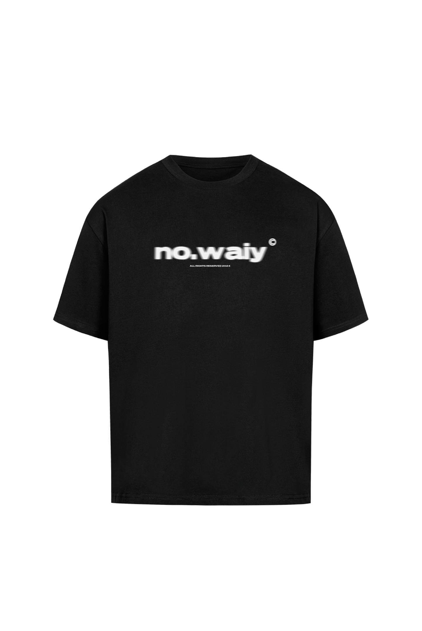 oversize t-shirt "no.waiy" Druck schwarz