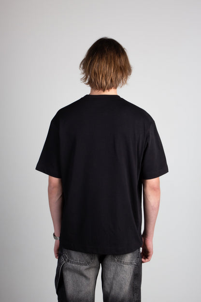 oversize t-shirt "no.waiy" Druck schwarz