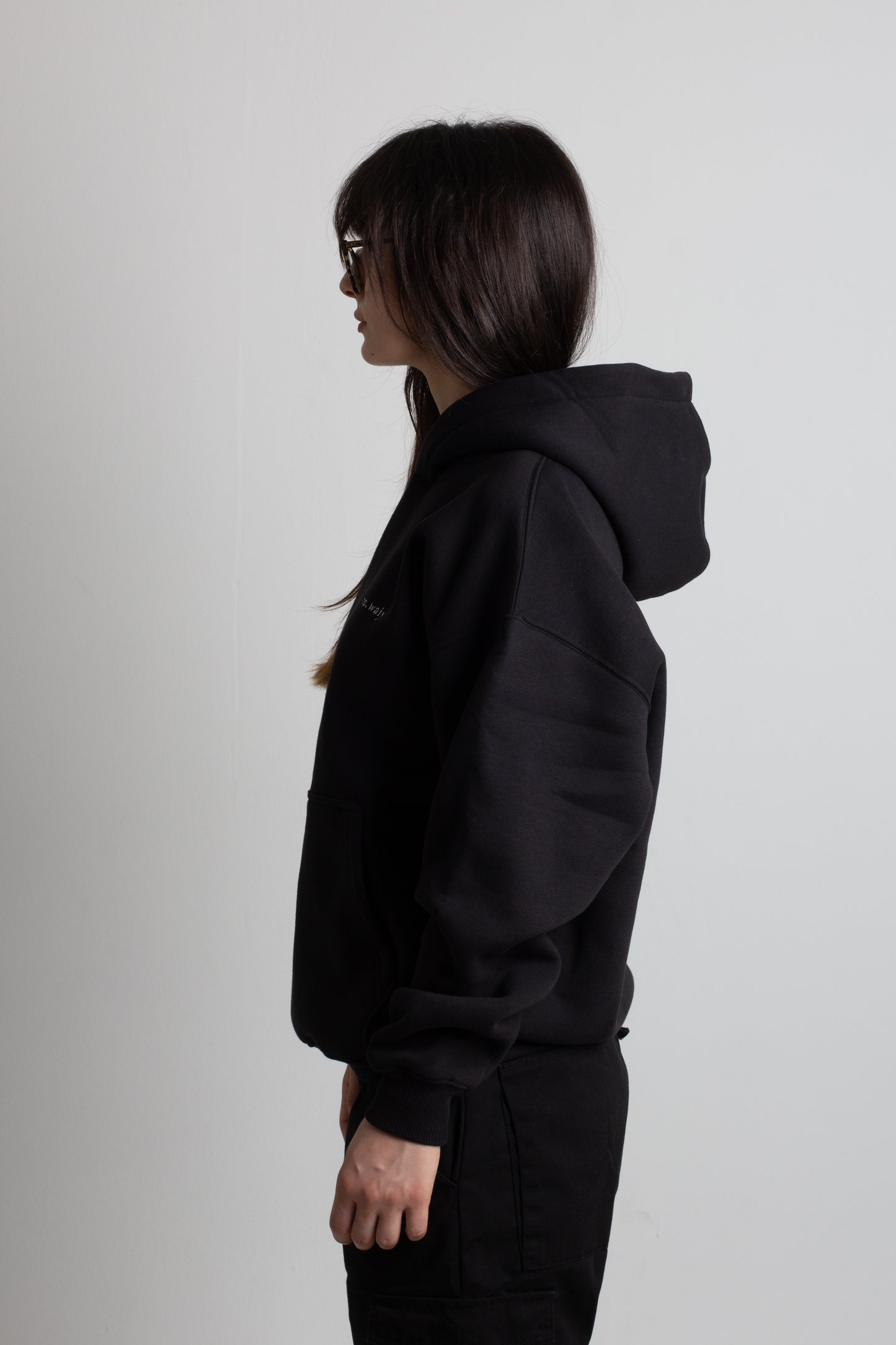 a oversize hoodie - logo stitching