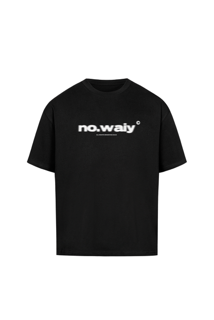 oversize t-shirt "no.waiy" Druck schwarz